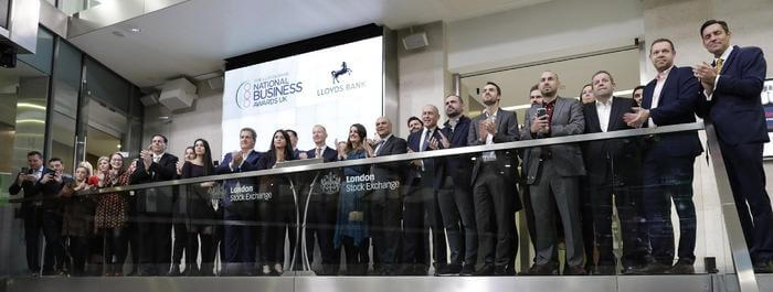 The Lloyds Bank National Business Awards takes part in the London Stock Exchange Market Open